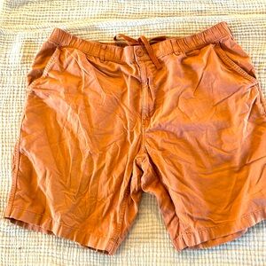 Orange drawstring shorts uniqlo